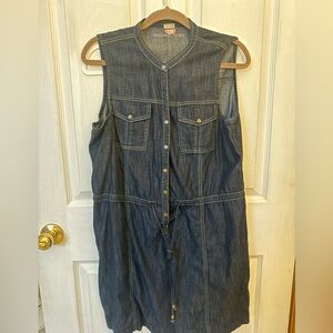Michael Kors sleeveless denim dress.